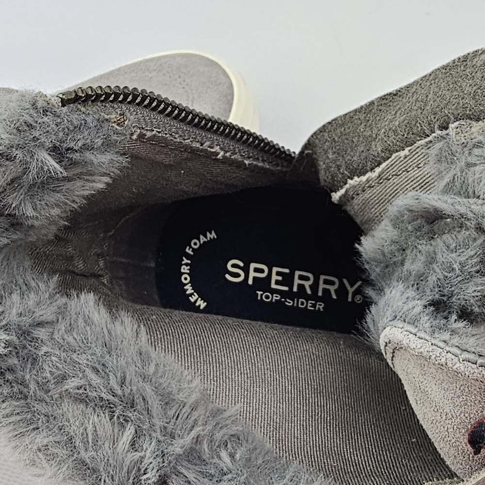 Sperry Womens Crest Lug High Top Sneaker Gray 8 - Picture 7 of 8